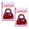 Pack of 2 Red Flower Purse Sassy Lady Sequin Applique